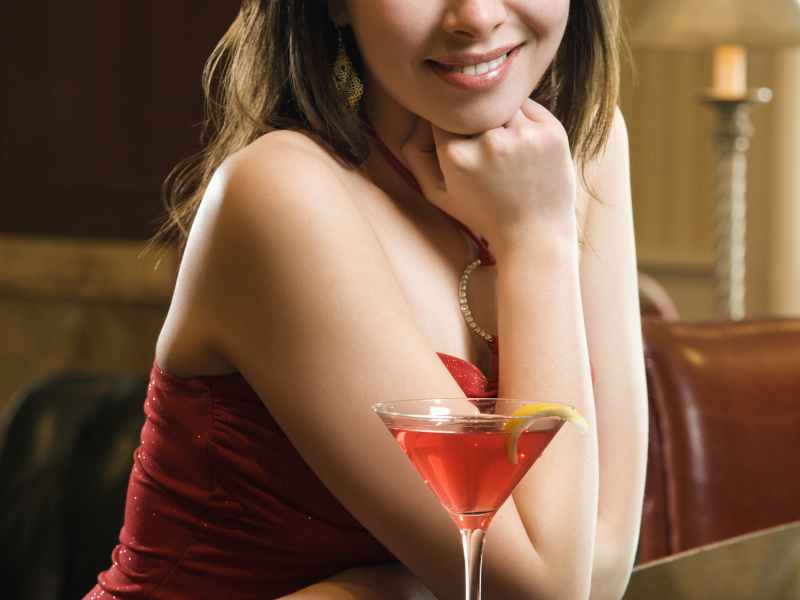 woman at bar