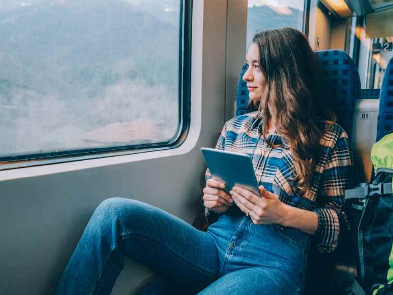 woman traveling alone